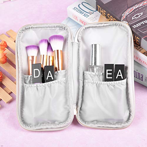 Travel Cosmetic Case,Zipper Makeup Brushes Bag,Marble Makeup Bag Storage Cosmetic Bag,Professional Multi functional Cosmetic Bag Handbag for Travel Home