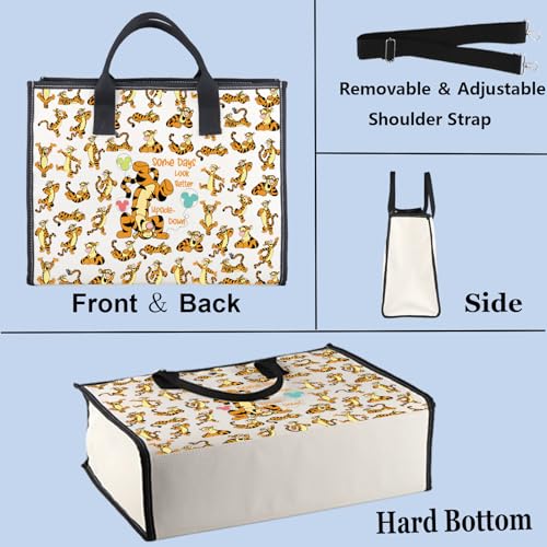 WZMPA Funny Tiger Cosmetic Makeup Bag Tiger Inspired Gift Some Days Look Better Upside Tiger Zipper Pouch Bag Tiger Merchandise (Some Days Tiger BG)