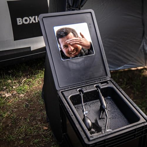 BOXIO - Mirror: 7" x 7" Self-Adhesive Locker Mirror, Flexible Acrylic Mirror Tile ? Peel & Stick, Lightweight & Shatterproof ? Ideal for Office, Classroom, Camping, Crafts or Wall D?cor
