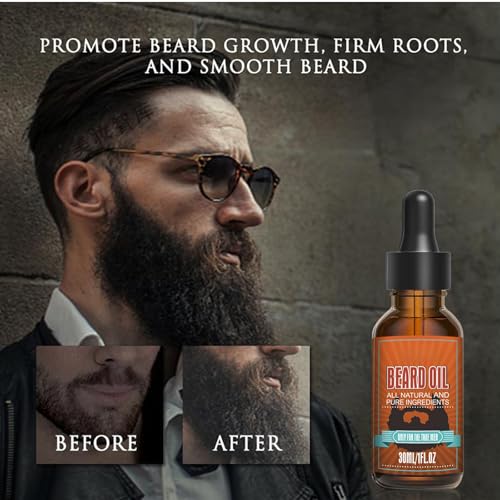 Beard Oil, Hydrating & Softening Beard Care, Beard Growth & Conditioning Oil for Men, Beard Conditioning and Moisturizing for a Healthy Beard, 30Ml(1 fl.oz