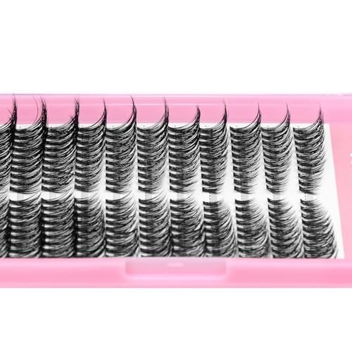 12Rows 30D Volume Cluster Lashes Extensions Mixed 14-16-18mm Easy Grafting Soft Lightweight Individual False Lashes 3D DIY Eye Lashes Black/Brown Color to Choose (Black, Mixed 14-16-18mm)
