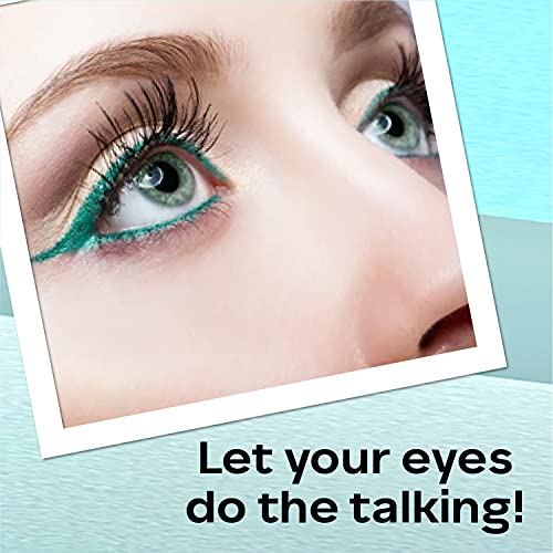 FACESCANADA Longwear Eye Pencil, 5 Bright Color Shades, Smudge Proof, Waterproof, Intense Color, One Stroke Smooth Color, Made In Germany, Peta Approved, Teal (Green), 0.04 Oz