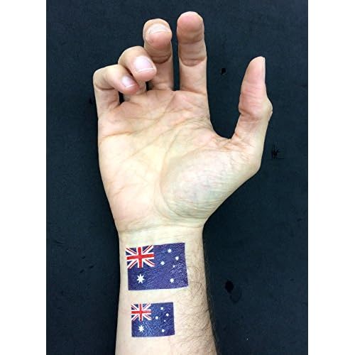40 Tattoos: Australian Flag, Australia Party Favors