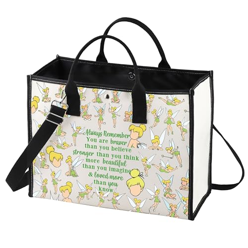 LEVLO Fairy Tale Cosmetic Make Up Bag Pixie Fans Inspired Gift You Are Braver Stronger Smarter Than You Think Makeup Zipper Pouch Bag For Women Girls