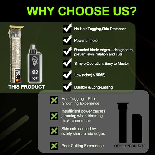 Hair Clippers for Men Beard and Mustache Trimmer for Men T Liners Zero Gap Trimmers Electric Cordless Nose and Ear Hair Trimmer Grooming Kit with Bag, Men's Birthday Valentine's Day Gifts