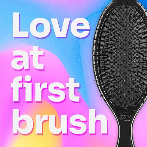 Wet Brush Original Detangler Hair Brush Bejeweled Style Kit - Ultra-Soft IntelliFlex Bristles - Detangling Brush Glides Through Tangles For All Hair Types (Wet Dry & Damaged) - 1 Brush & 1 Scrunchie