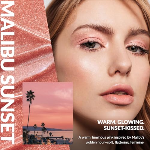 BEPHOLAN Rose Pink Liquid Eyeshadow With Subtle Shimmer.Waterproof,Long-Lasting, Neutral Naked Smooth Creamy Eyeshadow Lightweight(Malibu Sunset 04#)