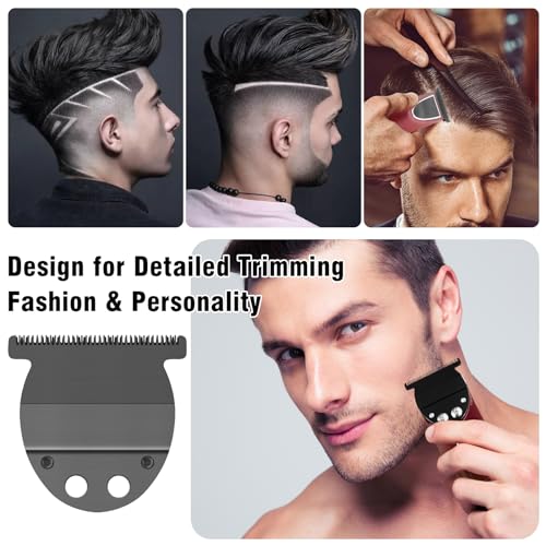 T-Blade Replacement,Trimmer Blade Compatible with oster Finisher Trimmer Model 59 and T-Finisher Trimmer Blades,Wide (Black)