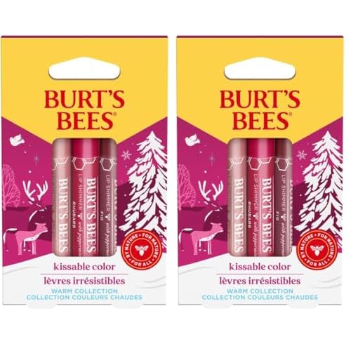 BURTS BEES Kissable Color Lip Shimmer Holiday Gift, 1 EA (Pack of 2)