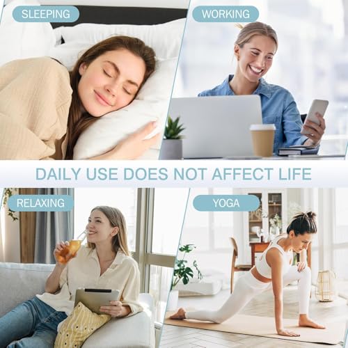 Silicone Toe Separators for Women & Men - Toe Spacers for Bunion Relief, Hammer Toe, Plantar Fasciitis & Pedicures | Includes Metatarsal Pad & Therapeutic Yoga Cushion for Foot Pain£¨2pcs,blue£©