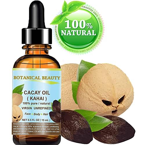 Botanical Beauty CACAY OIL 100% Pure Natural Virgin Unrefined WILD GROW Anti Wrinkle Face Oil Natural Retinol Vitamin A, Vitamin E. 0.5 Fl.oz.- 15 ml