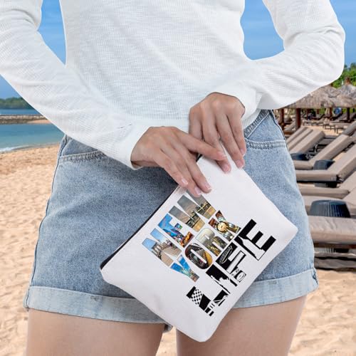 WZMPA New York Life Cosmetic Makeup Bag New York City Gift New York Vacation Zipper Pouch Bag For Women Girls (New York Life)