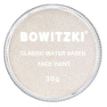 Bowitzki 30g Professional Face Paint Body Paint Water Based Face painting Makeup for Adults Split Cake Single Color (Metallic White)