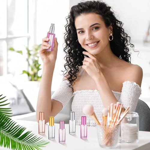 40 Pcs 10ml Perfume Travel Refillable, Mini Cologne Perfume Bottles Empty, Portable Sprayer for Travel Size Spray Bottle Pocket Glass Spray Bottles Toiletries Sample Dispenser