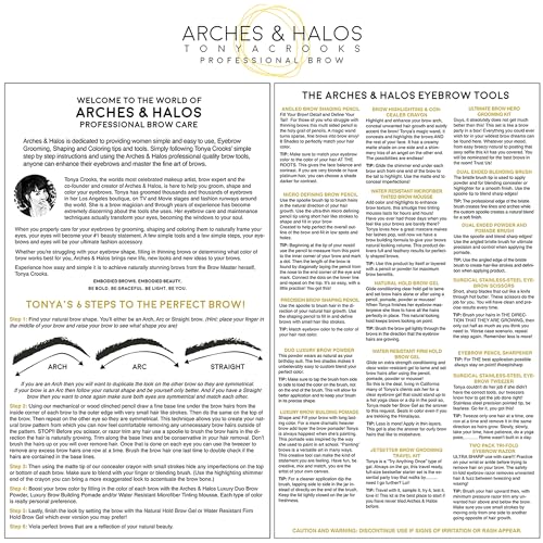 Arches & Halos Duo Luxury Brow Powder - Two-for-One Versatile Compact Powder - Get Full, Defined Brows - Vegan and Cruelty Free Makeup - Charcoal - 0.88 oz