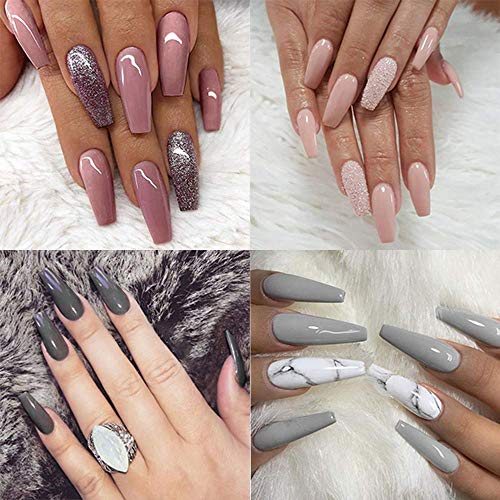 modelones Gel Nail Polish Set 6 Colors Pink Glitter Color Changing Hema&TPO Free Gel Polish Kit with Magnet Soak Off Nail Art DIY