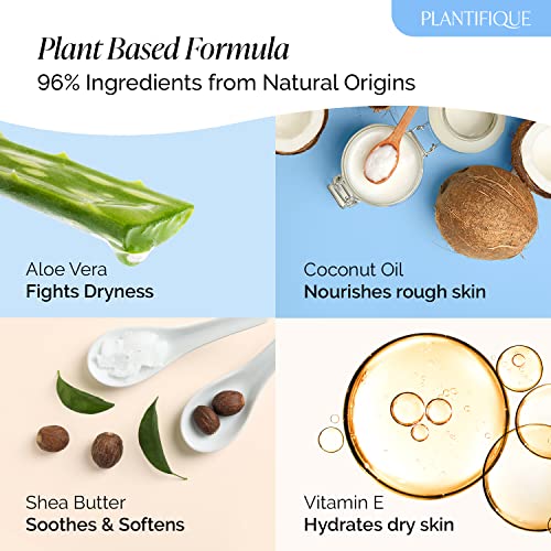 PLANTIFIQUE Foot Peel Mask with Peach 2 Pack and Hydrating Foot Mask for Dry & Cracked Feet