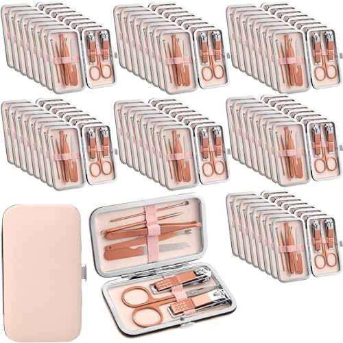 Lasnten 30 Sets Manicure Kit Nail Set Gifts Bulk Nail Clippers and Beauty Tools Portable Set Stainless Steel Manicure Beauty Pedicure Tool Kit for Women's Day