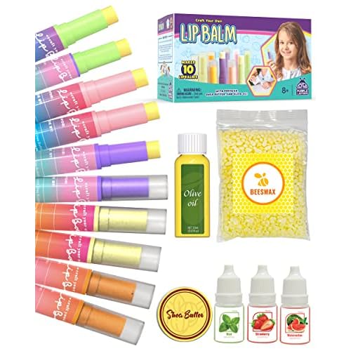 PURPLE LADYBUG DIY Lip Balm + Kids Glitter Tattoo Craft Kit