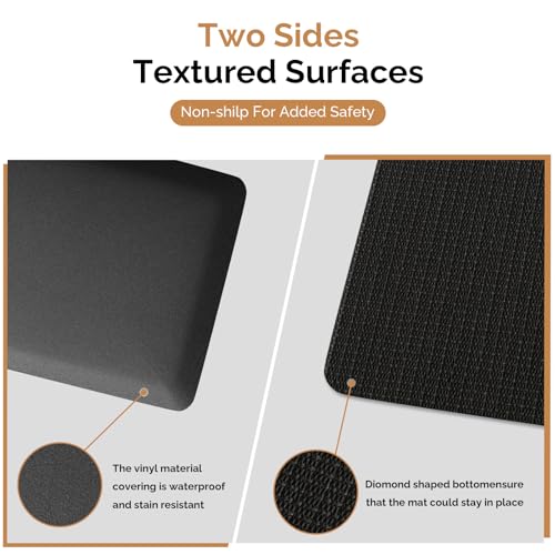 OmySalon 24¡¯¡¯x36¡¯¡¯x1/2¡¯¡¯ Shampoo Mat for Salon Anti Fatigue Standing Matt for Hair Stylist, Barber Floor Mat Waterproof Non Slip
