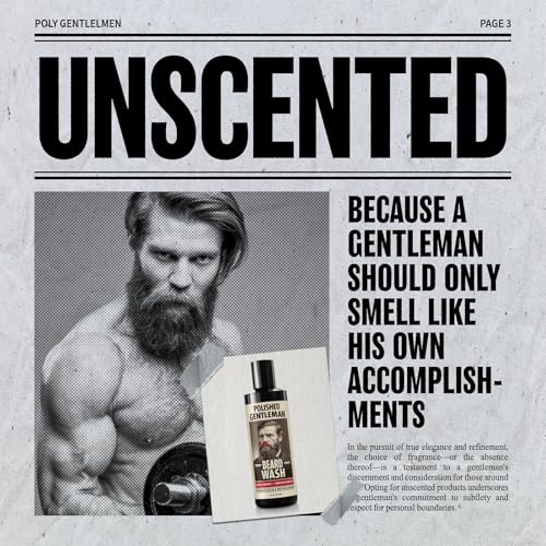 Refreshing Beard Shampoo and Face Wash with Peppermint Tea Tree and Argan Oil - for Thicker and Softer Beard (4oz)