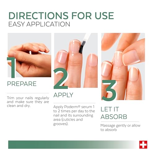 PODERM ? 100% Natural Nail Repair - Revitalizes Damaged and Split Nails with Hydrating & Exfoliating Formula ? Effective Nail care : Also Acts as a Nail Strengthener for Damaged Nails ? Swiss Made