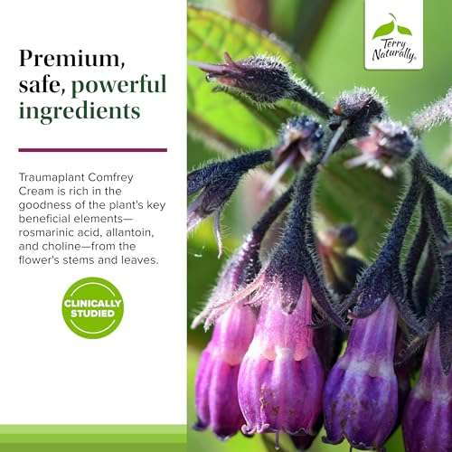 Terry Naturally Traumaplant Comfrey Cream - Non-Staining Herbal Cream - Clinically Studied and Free of Pyrrolizidine Alkaloids - for External Use Only - 1.76 oz (2 Pack)