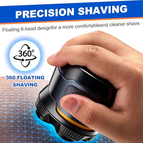 Magnetic 6 Blades Head Shaver Replacement Heads for Many 6D Magnetic Electric Razor,Magnetic 6D Blade Head Compatible with Head Shavers for Bald Men. (4PCS)