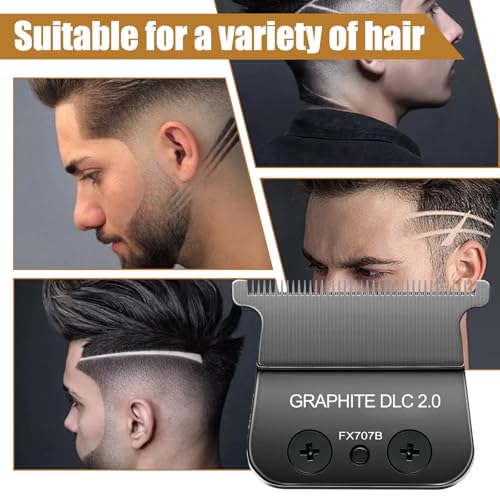Trimmer Replacement Blade for Babyliss Pro All FX787 & FX726 Hair Trimmers,DLC 2.0 Clipper Replacement Blades Compatible with BaByliss Barberology Trimmer Blades,Black
