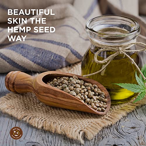 Hemp Seed Bath & Shower Gel - 8 oz - Moisturizing Formula with Hemp Seed Oil, Chamomile & Hydrolyzed Wheat Protein - Vegan, Cruelty Free