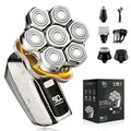 Head Shaver for Bald Men, 7D Upgraded Magnetic Detachable Blades, Wet & Dry IPX7 Waterproof Electric Razor, Fast Smooth Bald Shaving for Head & Face, 5-in-1 Grooming Kit