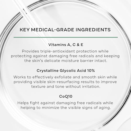 Replenix Glycolic Acid Resurfacing Cream, Hydrating & Lightweight Medical-Grade Exfoliating Face Moisturizer for Skin Discoloration (0.5 fl oz)