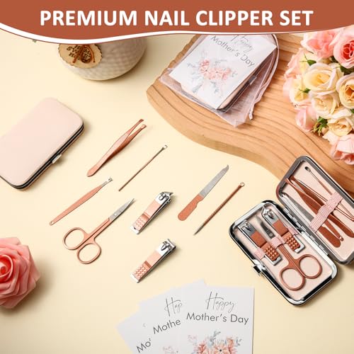 Lasnten 30 Sets Manicure Kit Nail Set Gifts Bulk Nail Clippers and Beauty Tools Portable Set Stainless Steel Manicure Beauty Pedicure Tool Kit for Women's Day