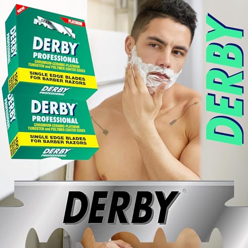 200 "Derby Professional" Single Edge Razor Blades for straight razor