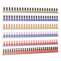 32 Inches Acrylic Nail Polish Rack Shelf for Wall, Clear Nail Polish Organizer Wall Mounted for 192 Bottles, 6 Pack