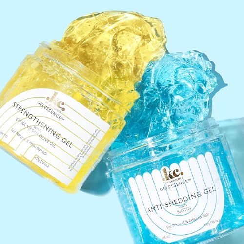 KeraCare GelEssence Strengthening Gel - 16 ounce - with Extra Virgin Olive Oil (EVOO) - Strengthens Hair - Adds Shine - Flake Free - Vegan - Crunch Free