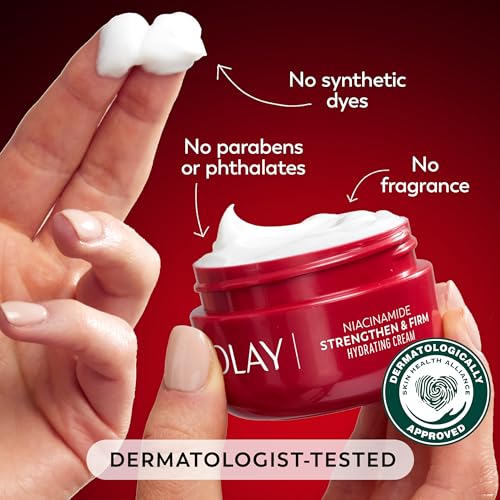 Olay Regenerist Radiance Niacinamide Face Moisturizer: Strong & Firm Cream for Women - Anti-Aging, Anti-Wrinkle, Hydrating & Skin Firming - 2 Oz