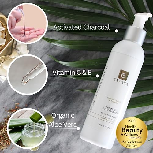 Award Winning Organic Facial Cleanser & Botanical Anti Aging Daily Moisturizer Cream | Natural Wrinkle Firming Skin Care | Hyaluronic | Organic Kukui Oil & Shea Butter | No Parabens or or or Sulfates