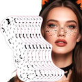 Halloween Black Bat Freckles Temporary Tattoos - Removable & Waterproof,Easy Apply Party Role-Playing Face Stickers Freckles Tattoo Art, Gothic Scary Party Costume Accessories (8 PCS)