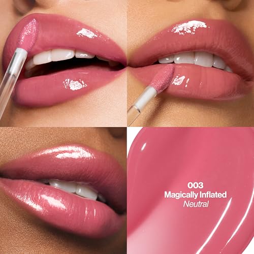 REVLON PhotoReady Instant Plump Serum, Plumping Gloss, Hydrating, Non-Sticky & High Shine Finish, 003 Magically Inflated, 0.25 fl oz