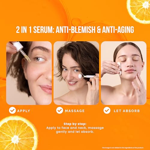 Pili Vitamin C Serum with Niacinamide & Organic Silicon ? Brightening, Hydrating & Anti-Aging Face Serum for All Skin Types, Including Oily & Acne-Prone Skin ? 1 fl oz