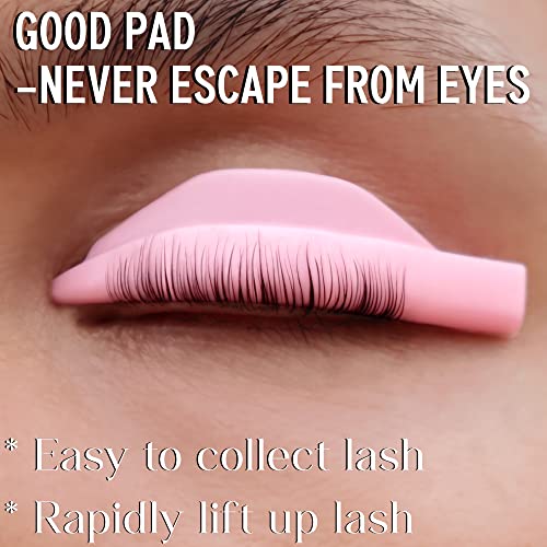 Lash Lift Pads Shield, DIY Eyelash Lift Pad, Perm Rods 6 Size Lifting Eyelashes Up Rapidly Super Curl Lami Lamination Roller Guards 6 Pairs Easily Stay on Eyes Well Soft Silicone(Mega L curling)