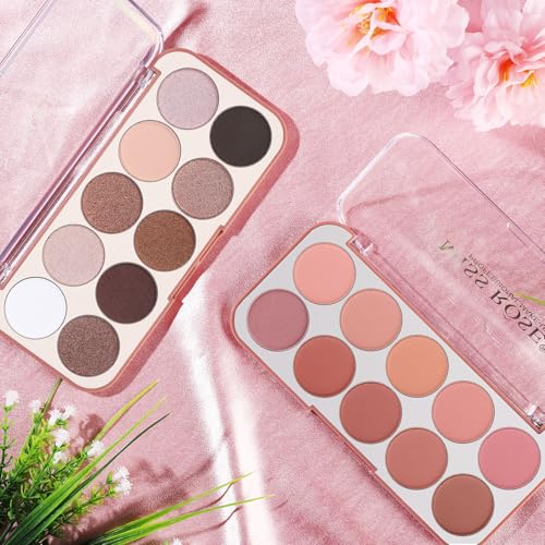 20-Color Makeup Palette Kit: Long-Lasting Blush Highlighter Contour Palette - Buildable Bronzer Powder Face Cosmetics Gift for Women