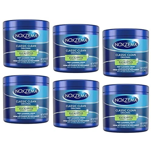 Noxzema Classic Clean Original Deep Cleansing Cream 12oz Jar (6 Pack)