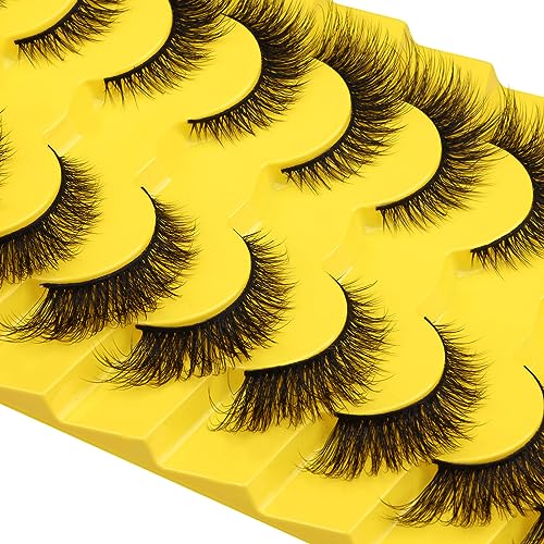 Natural Lashes Cat Eye False Eyelashes Wispy Mink Lashes that Look Like Extensions Fox Eye Lashes 9 Pairs by Zegaine