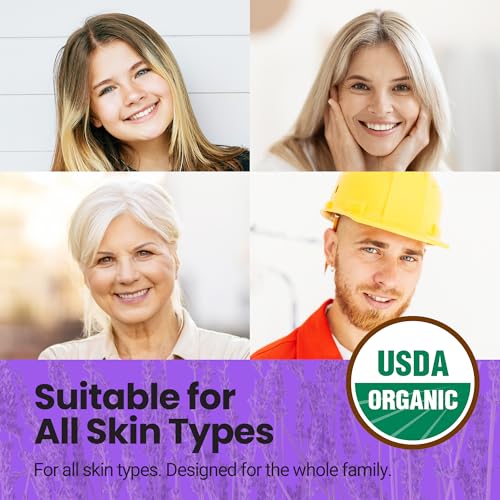 | USDA Organic Lavender Lip Balm ? 70% Jojoba Oil with Beeswax ? Natural Lavender Essential Oil ? Softens, Conditions & Protects Dry Lips ? 2-Pack (0.15 oz / 4.6 g Each)