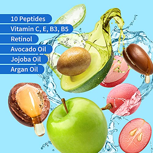 Ebanel Bundle of Hyaluronic Acid Serum, and Exfoliating Face Scrub Peeling Gel, 4.12 Oz
