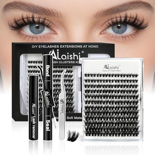 Lash Clusters Kit, DIY 3D Cluster Eyelash Extensions 10?18mm,108pcs Fluffy D Curl Soft Natural Lashes with Lash Bond and Seal,Tweezers, Remover?Natural Fake Cat Eye Wispy Individual Clusters£¨211-5-L£©