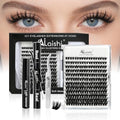 Lash Clusters Kit, DIY 3D Cluster Eyelash Extensions 10?18mm,108pcs Fluffy D Curl Soft Natural Lashes with Lash Bond and Seal,Tweezers, Remover?Natural Fake Cat Eye Wispy Individual Clusters£¨211-5-L£©