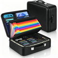 5200°F Fireproof Waterproof Document Safe Box with Lock - Large Capacity Organizer for Certificates Passports and Important Files - Black